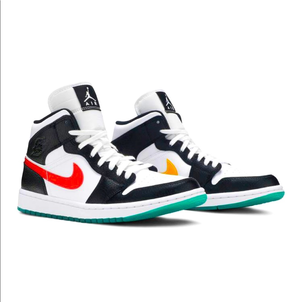 Jordan 1 Mid Alternate Swooshes Red Yellow (W)